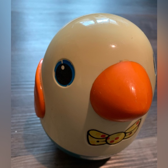 Vintage 1980’s PLAYSKOOL Weeble Wobble Roly Poly Chime Bird Baby Toy. - Picture 6 of 8